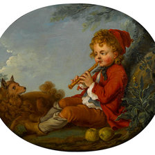 Франсуа Буше. Мальчик с собакой