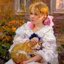 dziewczynka z kotem