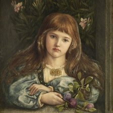 Схема вышивки «Marie Spartali Stillman. Девочка со сливами»