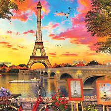 Схема вышивки «Закат в Париже»