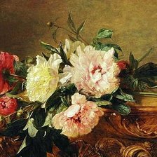 Схема вышивки «пионы»