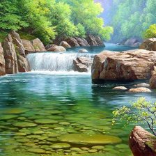 Схема вышивки «пейзаж»