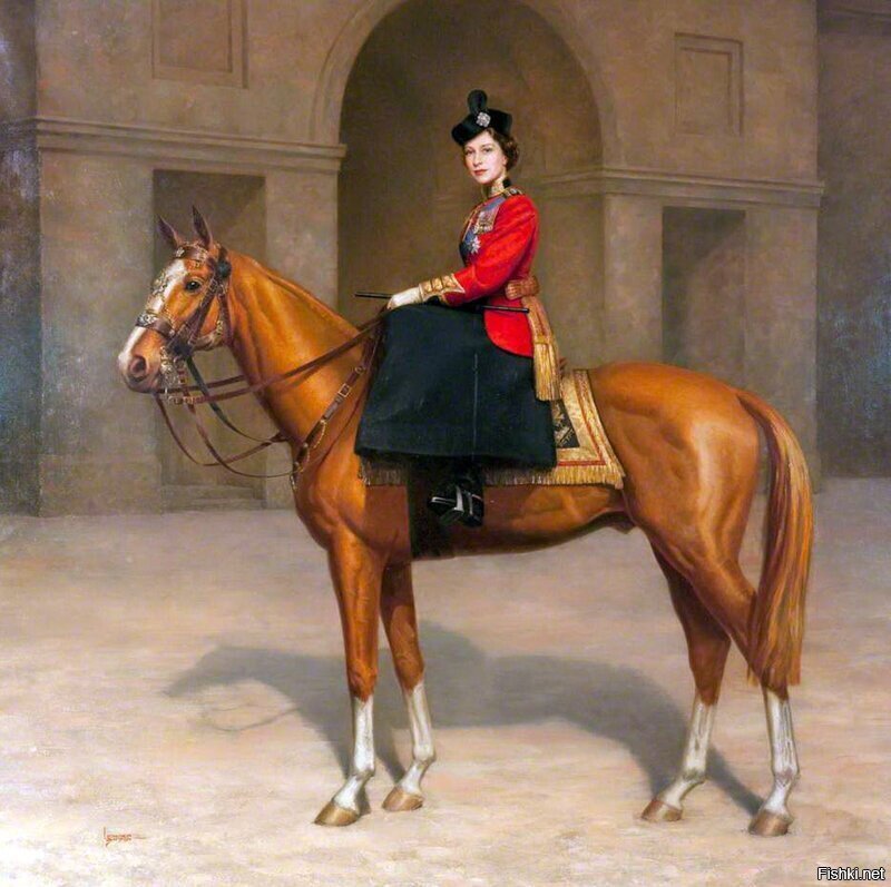 Елизавета II в молодости - лошади, женщины, верховая езда - оригинал