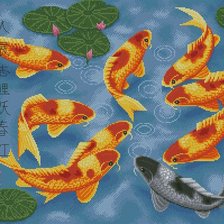 Оригинал схемы вышивки «Рыбки счастья!» (№2156323)