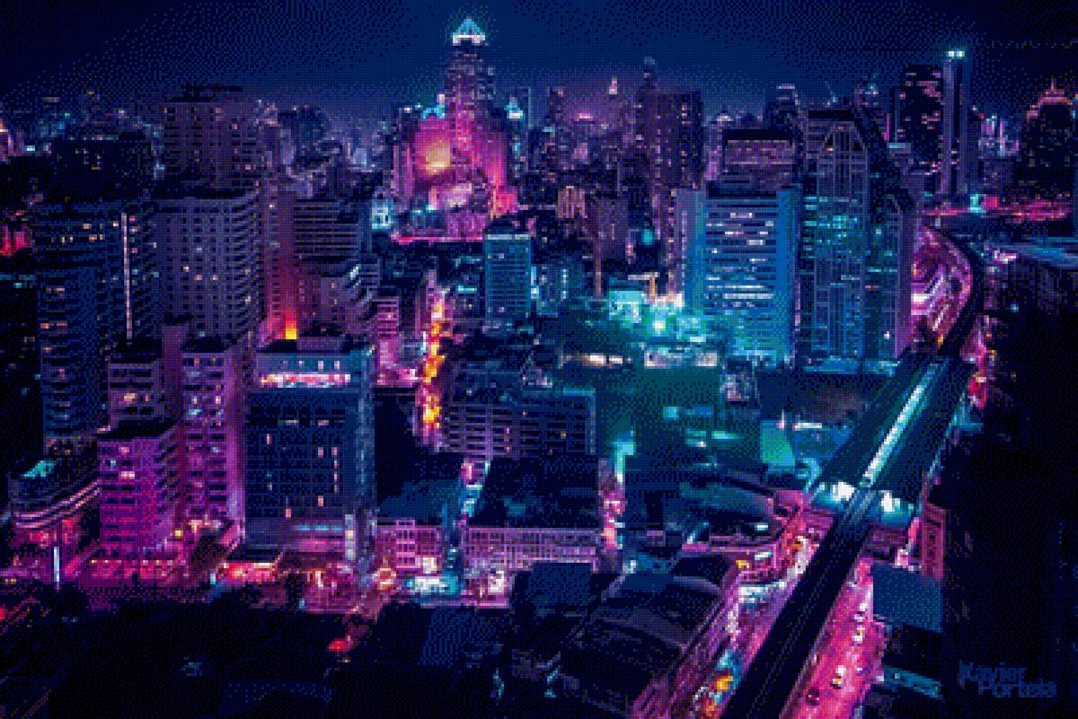 неоновый город - предпросмотр