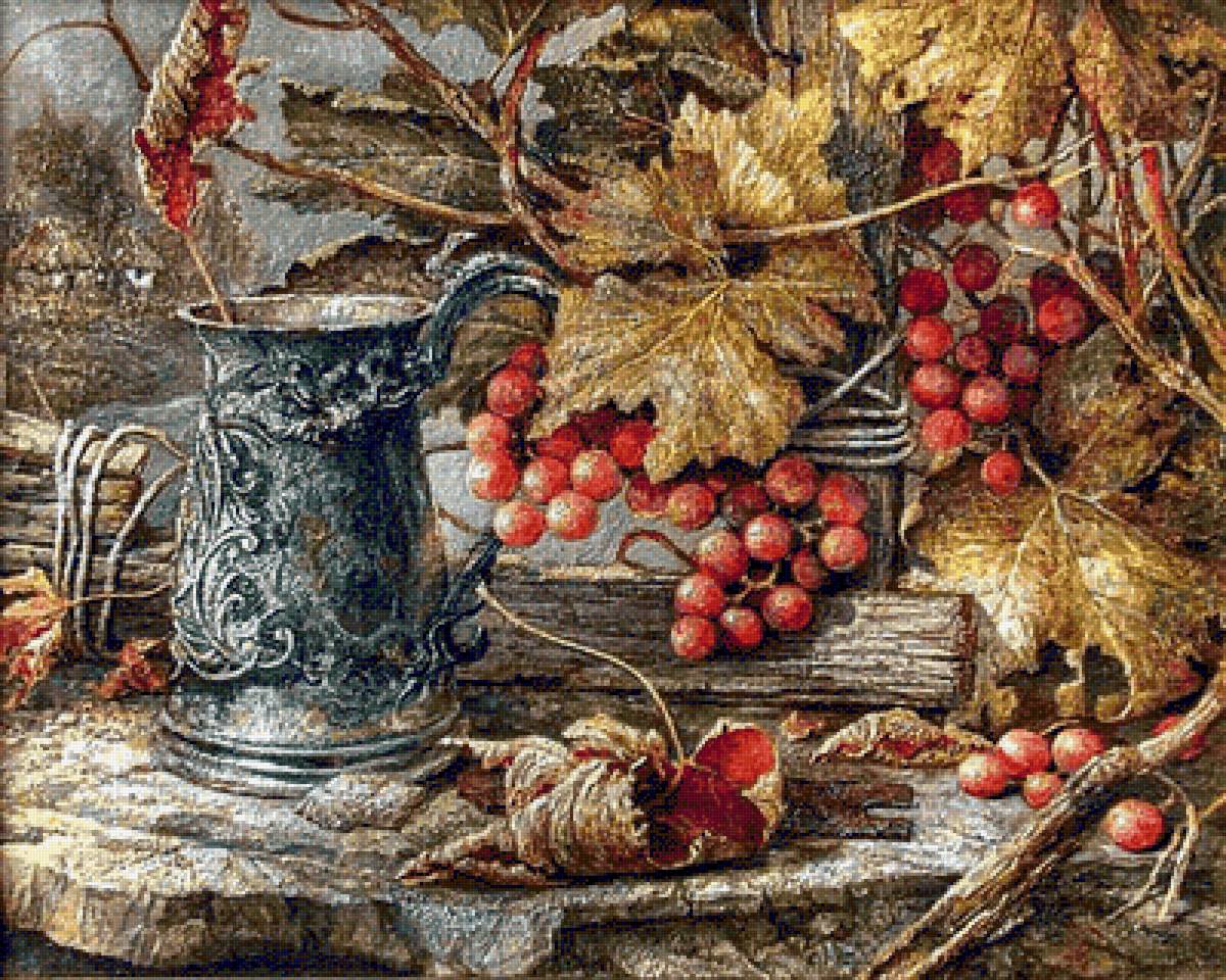 ОСЕННИЙ ВИНОГРАД - натюрморт - предпросмотр