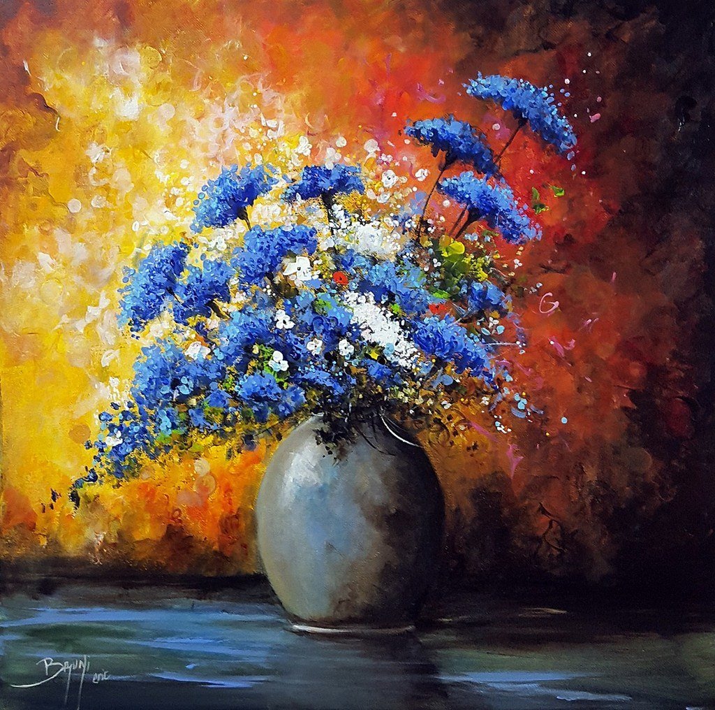 kompozycja z chabrów - оригинал