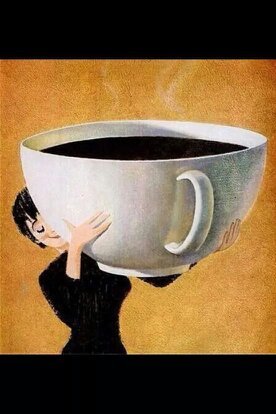 tomando un cafe - оригинал