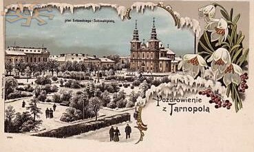 Старий Тернопіль - старе місто, тернопіль, катедра, зима - оригинал