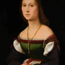 Схема вышивки «рафаэль санти - портрет молодой девушки»