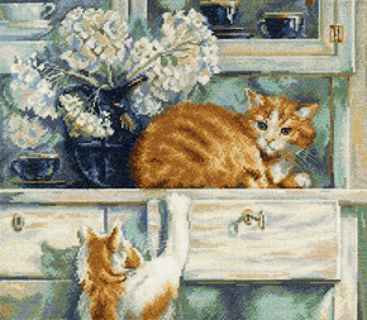 Давай поиграем! - посуда, кошки, цветы - предпросмотр