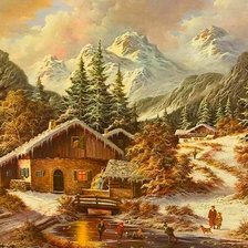 Схема вышивки «Пейзаж»