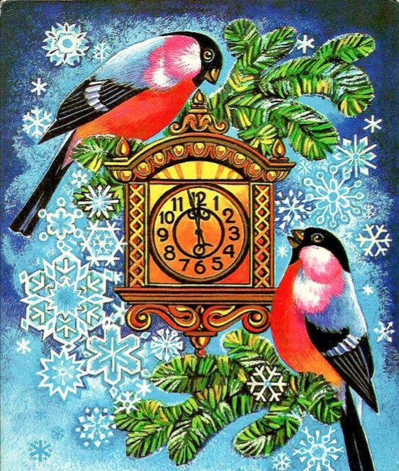 Скоро  скоро новый год - снегири, новый год - оригинал