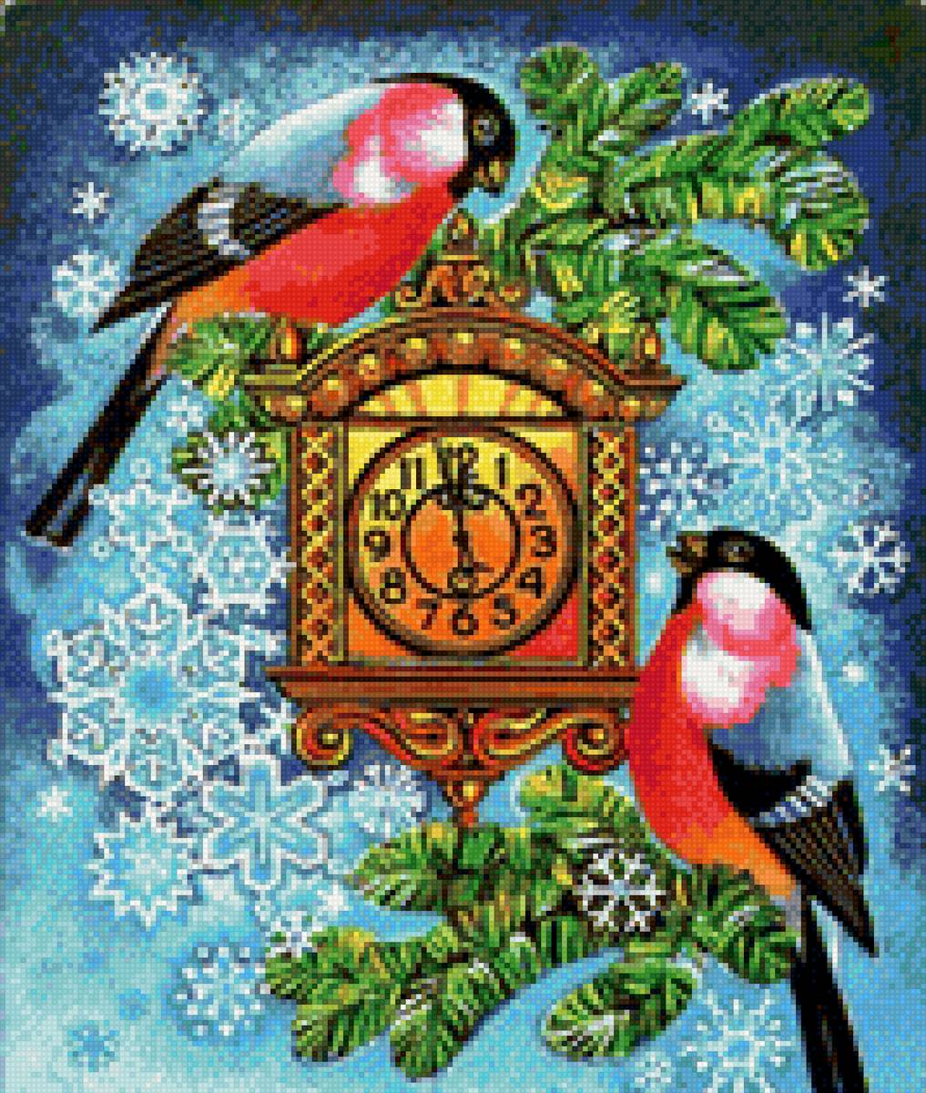 Скоро  скоро новый год - новый год, снегири - предпросмотр