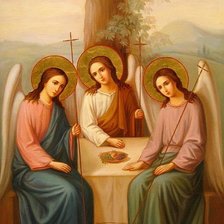 Оригинал схемы вышивки «Пресвятая Троица» (№2159936)