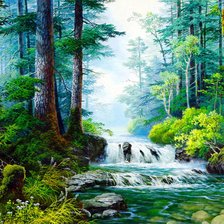 Схема вышивки «Пейзаж»