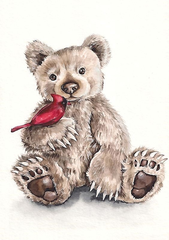 мишка - птица, игрушка, медведь - оригинал