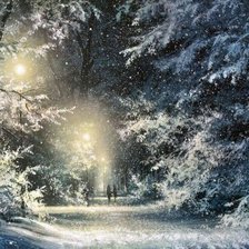 Схема вышивки «вечерняя аллея»