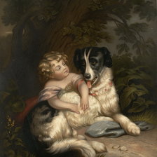 Схема вышивки «Два друга. Неизвестный художник»