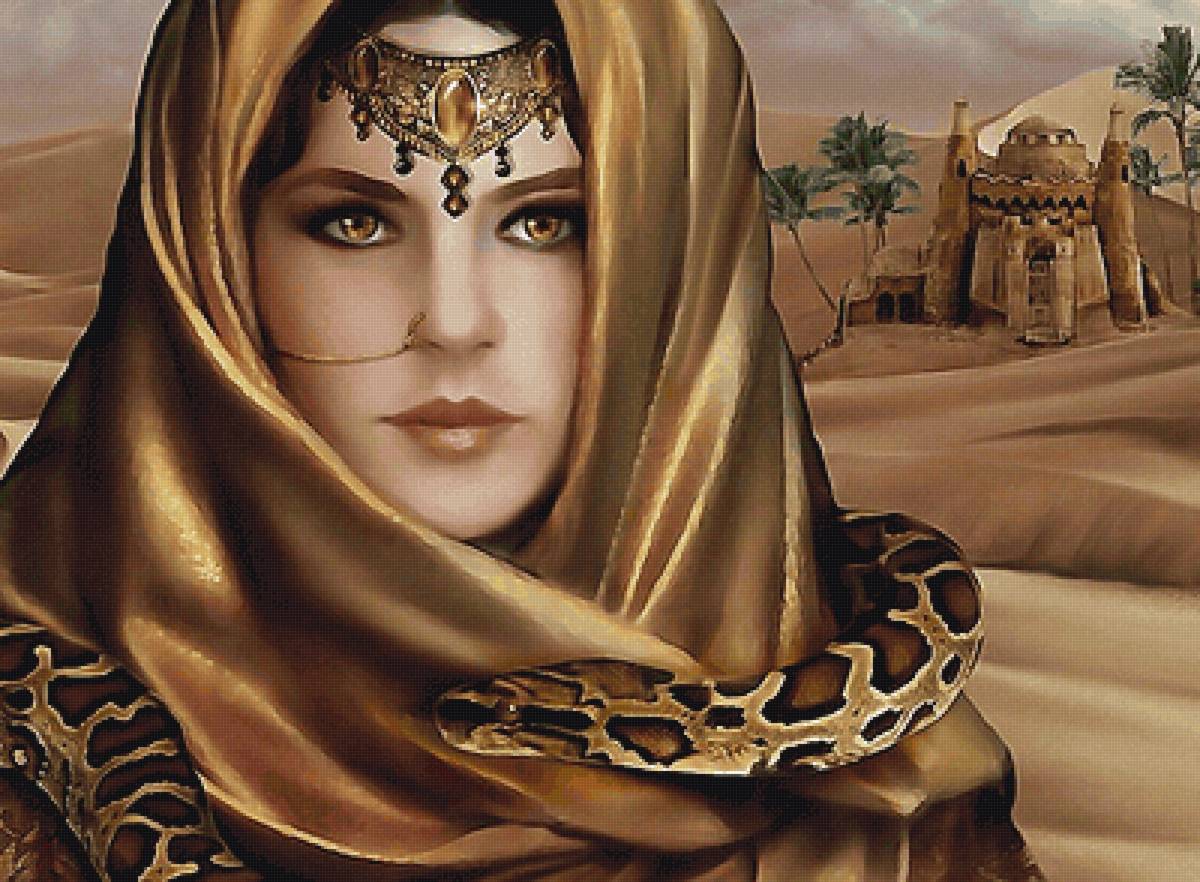 Заклинательница змей - девушки ближнего востока - предпросмотр