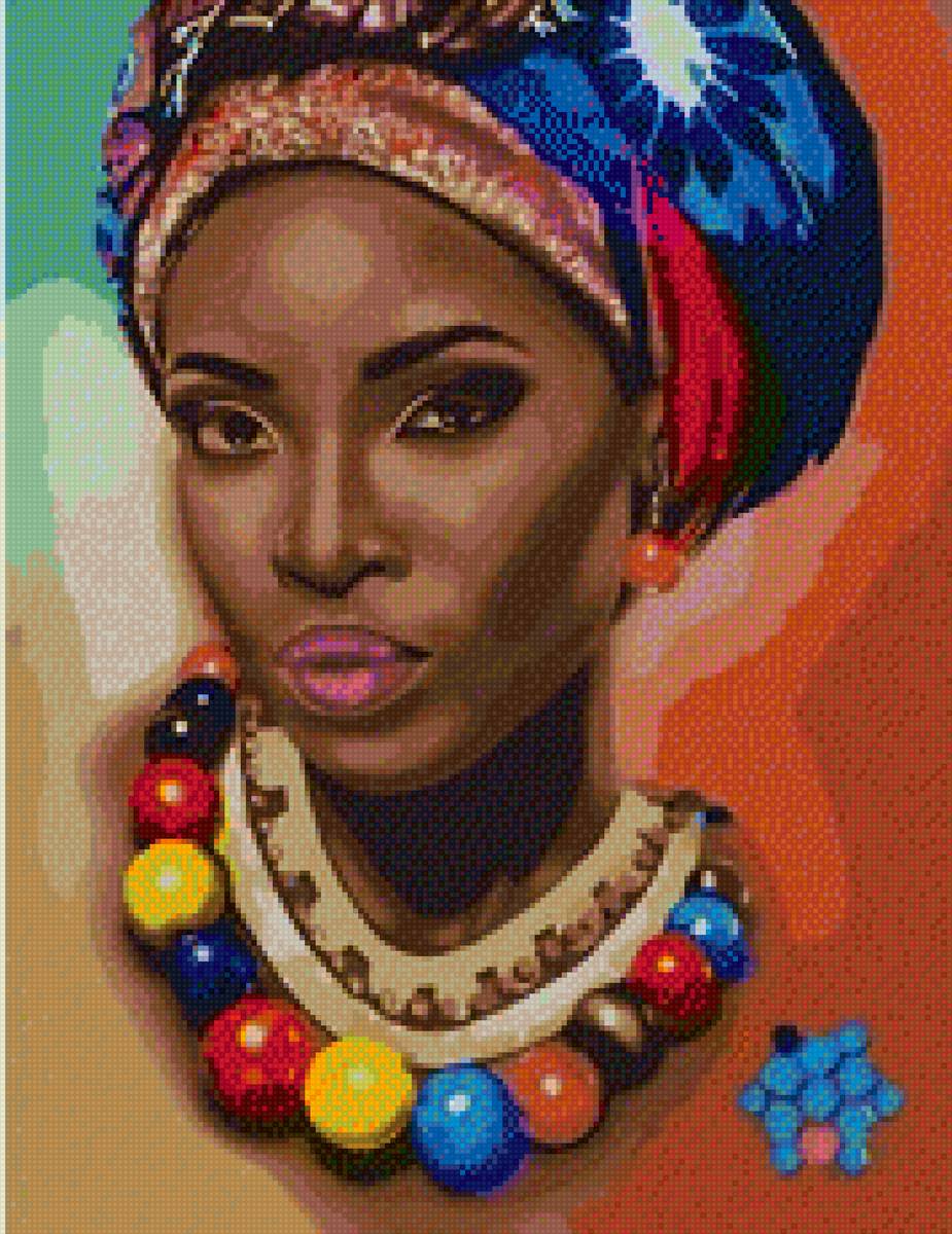 Стиль Африки - девушка - предпросмотр