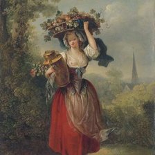 Схема вышивки «Jean-Frédéric Schall. Крестьянка»