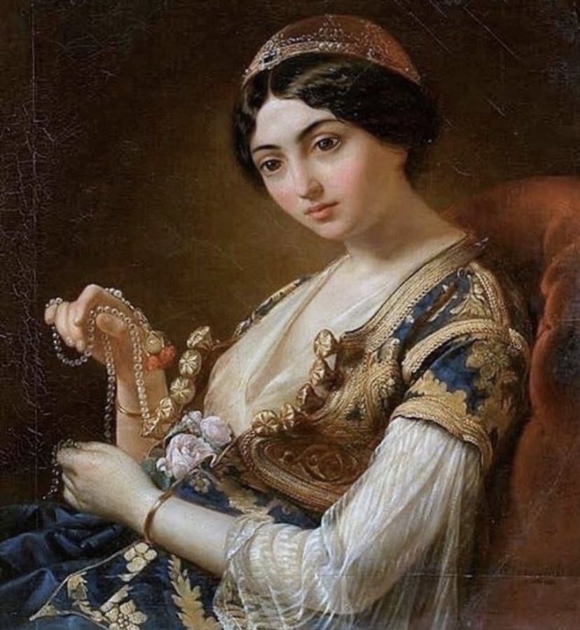 Wladislaw Niewiarowicz. Турчанка - живопись, портрет, 19 век, девушка - оригинал