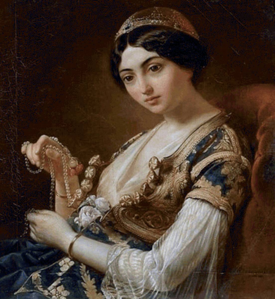 Wladislaw Niewiarowicz. Турчанка - портрет, 19 век, живопись, девушка - предпросмотр