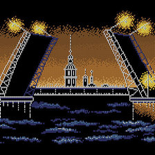 Схема вышивки «мост»