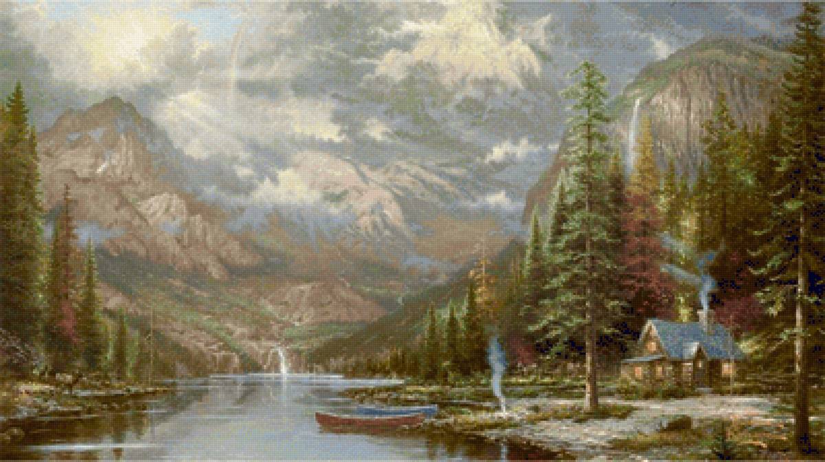 №2161165 - избушка, лес, река - предпросмотр