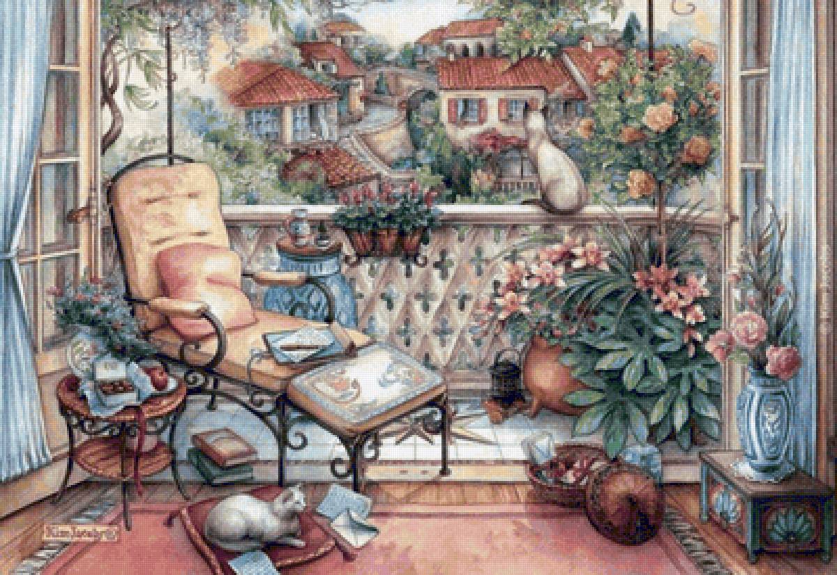 КИМ ДЖЕКОБС. УГОЛОК ОТДЫХА НА БАЛКОНЕ - здания, помещения - предпросмотр