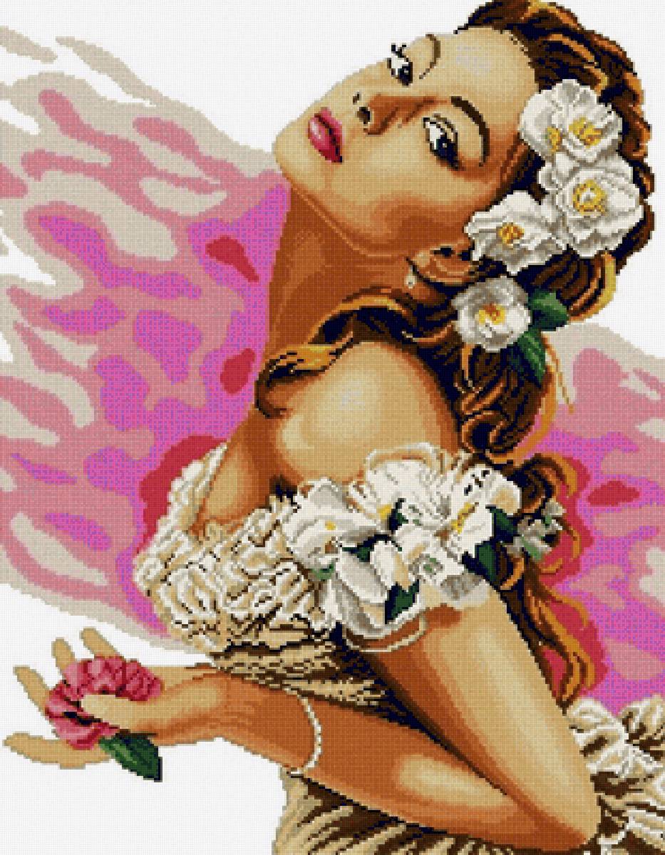 Девушка в цветах - девушка - предпросмотр