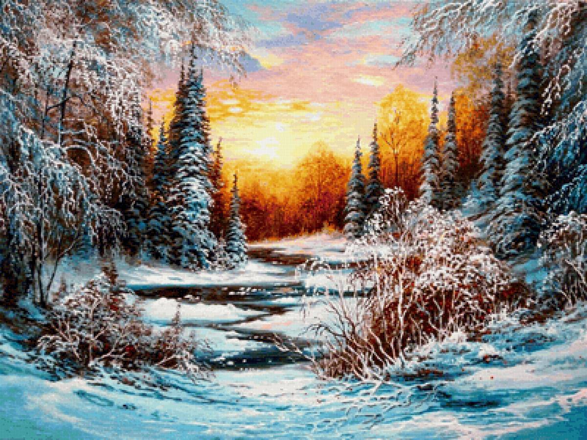 Зимний пейзаж - предпросмотр