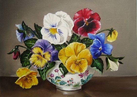 анютины глазки - букет - оригинал