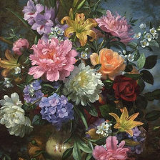 Оригинал схемы вышивки «цветы в вазе» (№2162932)