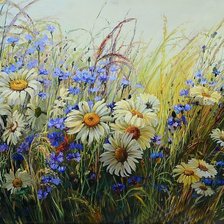 Схема вышивки «цветы»