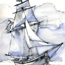 Схема вышивки «aquarela de veleiro»