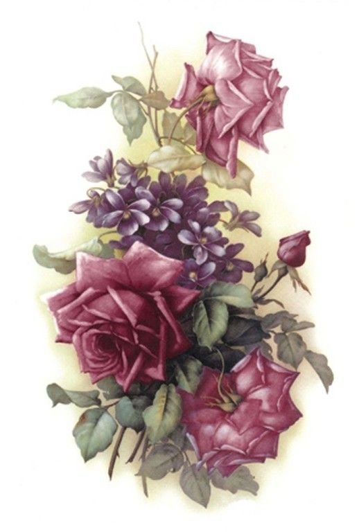 винтажные цветы - оригинал