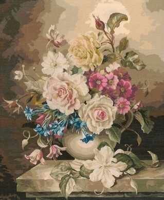 Цветы в вазе - ваза, натюрморт, розы, цветы - оригинал