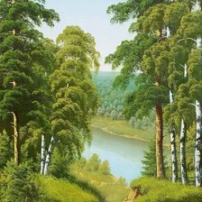 Схема вышивки «пейзаж»