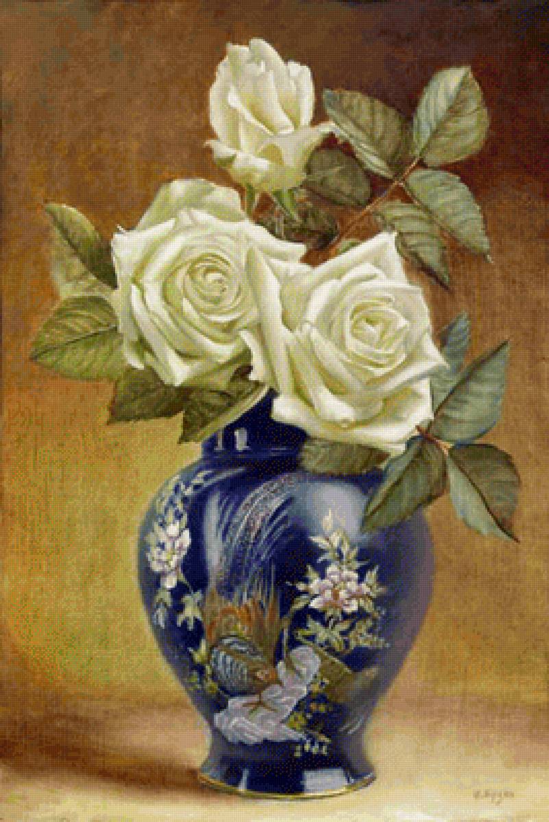 розы - картина, цветы - предпросмотр