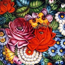 Схема вышивки «Жостовский мотив 2»