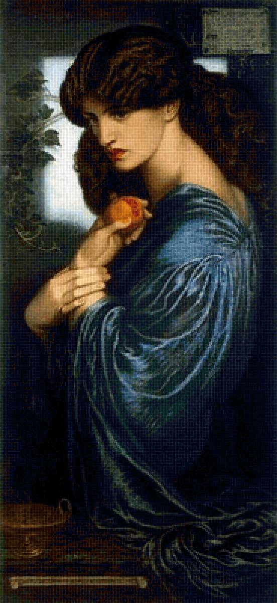 Dante Gabriel Rossetti. Прозерпина - портрет, 19 век, девушка, прерафаэлиты, живопись - предпросмотр