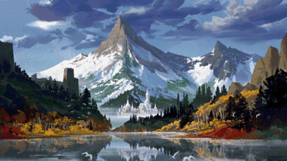 гора и город - предпросмотр