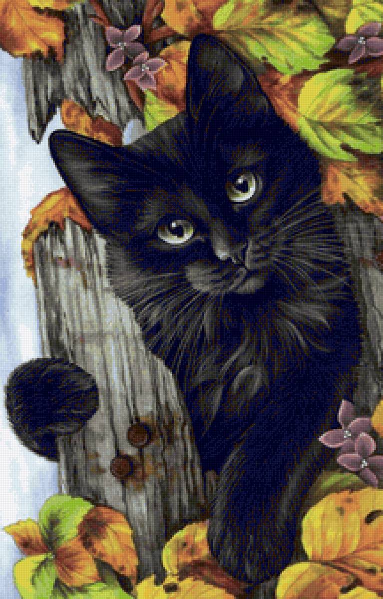 Кот на заборе  3 Художник Ирина Гармашова - кот, животные - предпросмотр