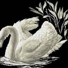 Оригинал схемы вышивки «Лебедь» (№2164773)