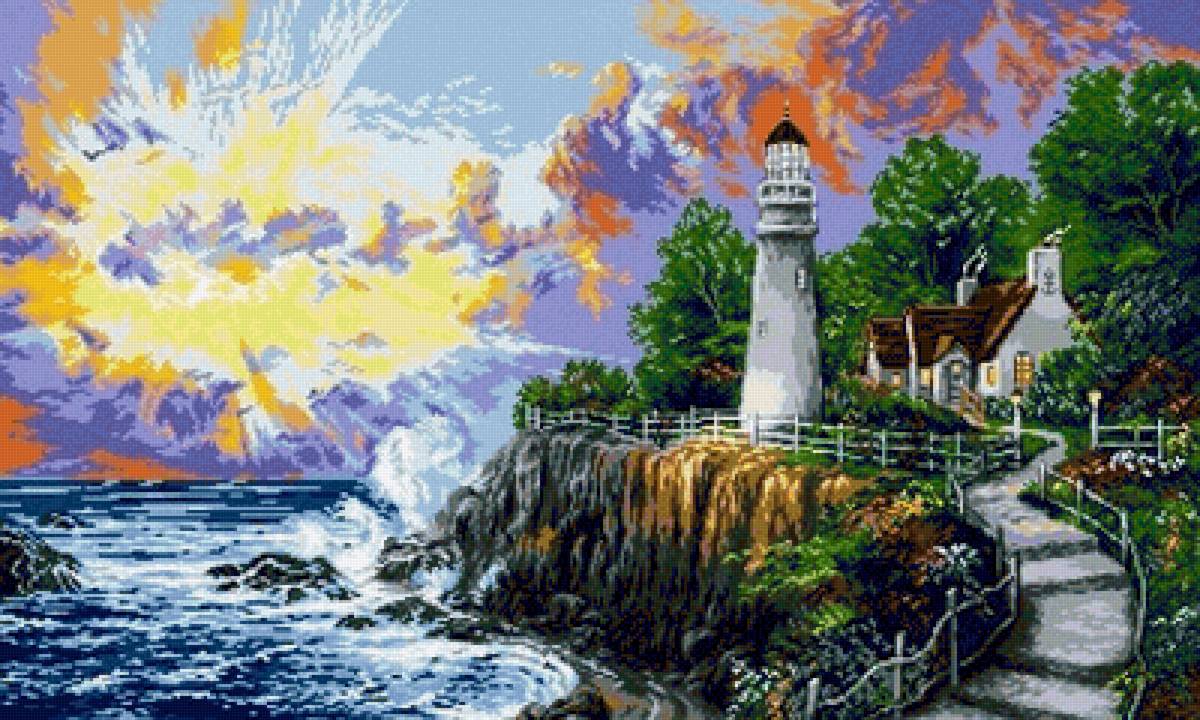 Маяк - природа, маяк, море - предпросмотр