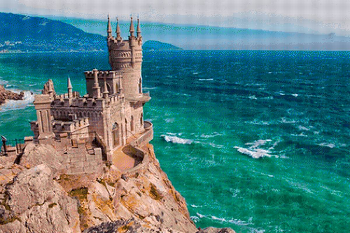 Море штормит - море, ласточкино гнездо, крым - предпросмотр