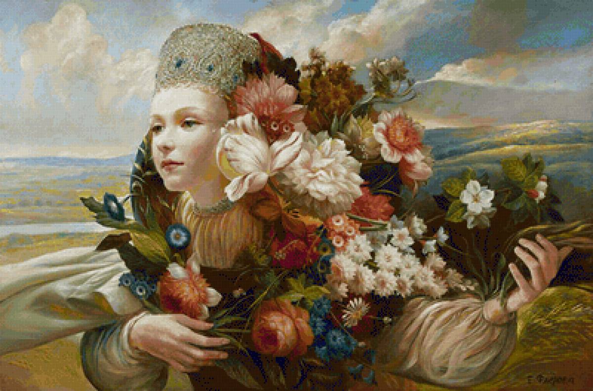 ЕЛЕНА ФЛЁРОВА.ВЕСНА - картины, люди - предпросмотр