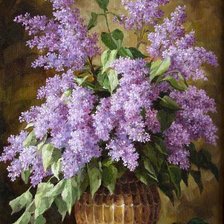 Схема вышивки «сирень»